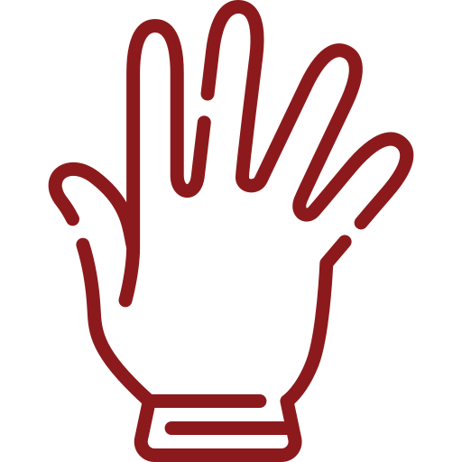 Glove Icon in red color